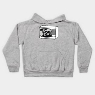 Retro Lofi TV Glitch Art Kids Hoodie